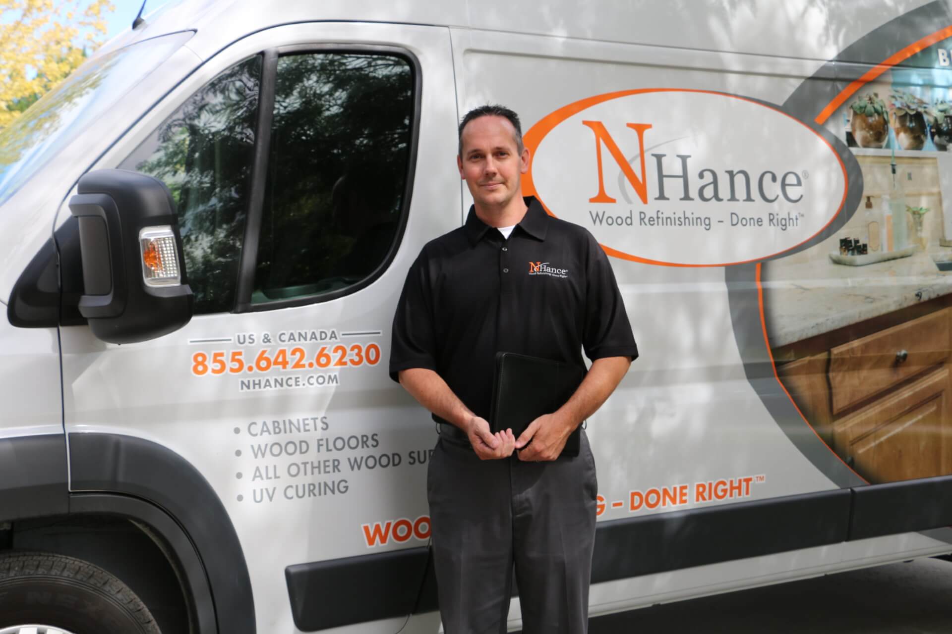 N-Hance worker and van